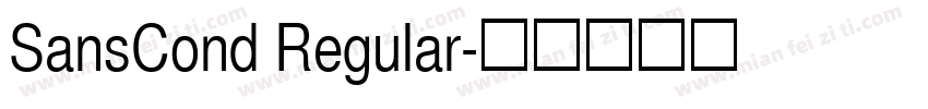SansCond Regular字体转换
